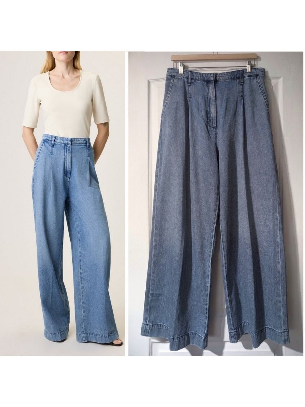 Rag & Bone | Aurora Pleated Trousers In Winwood Blue